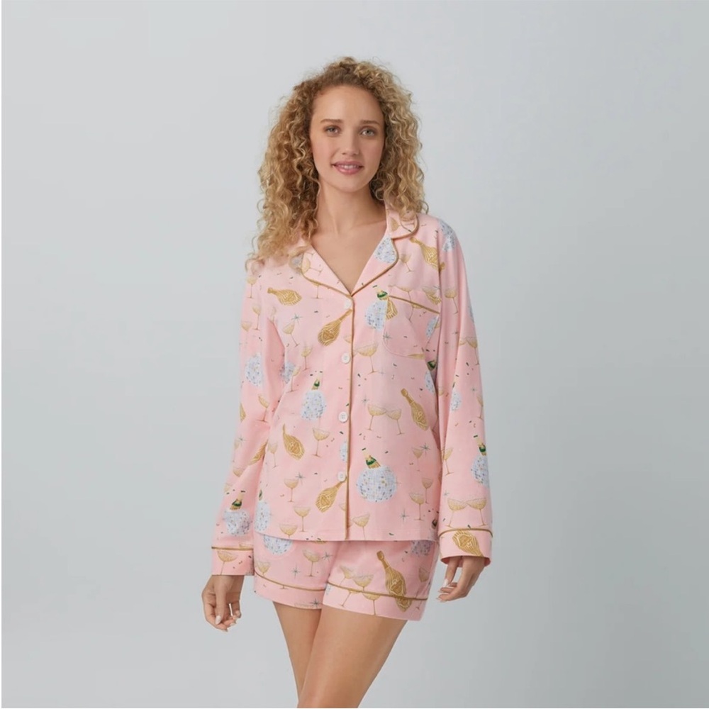 BedHead Pink Champagne Print Pajama Set